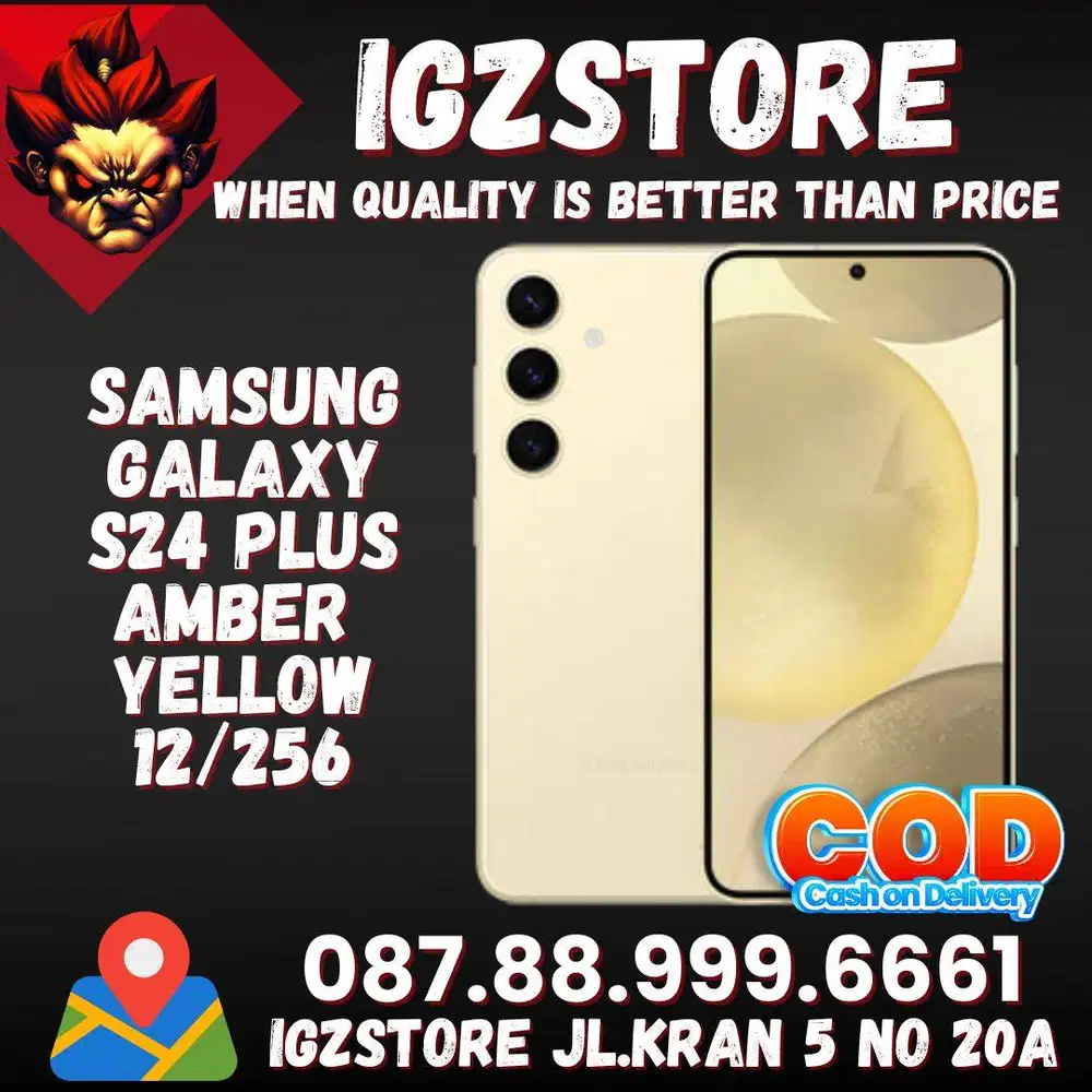 Samsung S24 Plus 12/256 Yellow SEIN Fullset Mulus No Minus