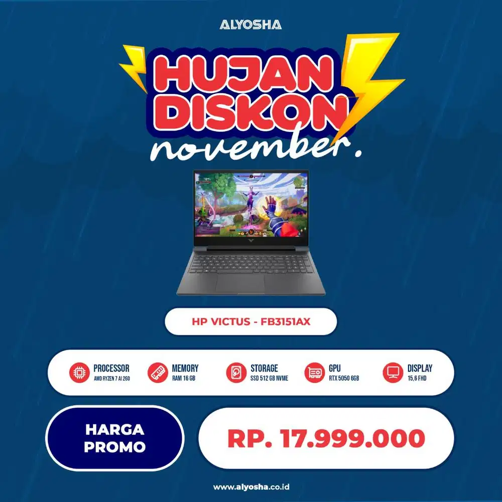 HP Victus Gaming 15 FB3151AX Ryzen 7 260 16GB SSD 512GB 15.6″ RTX5050