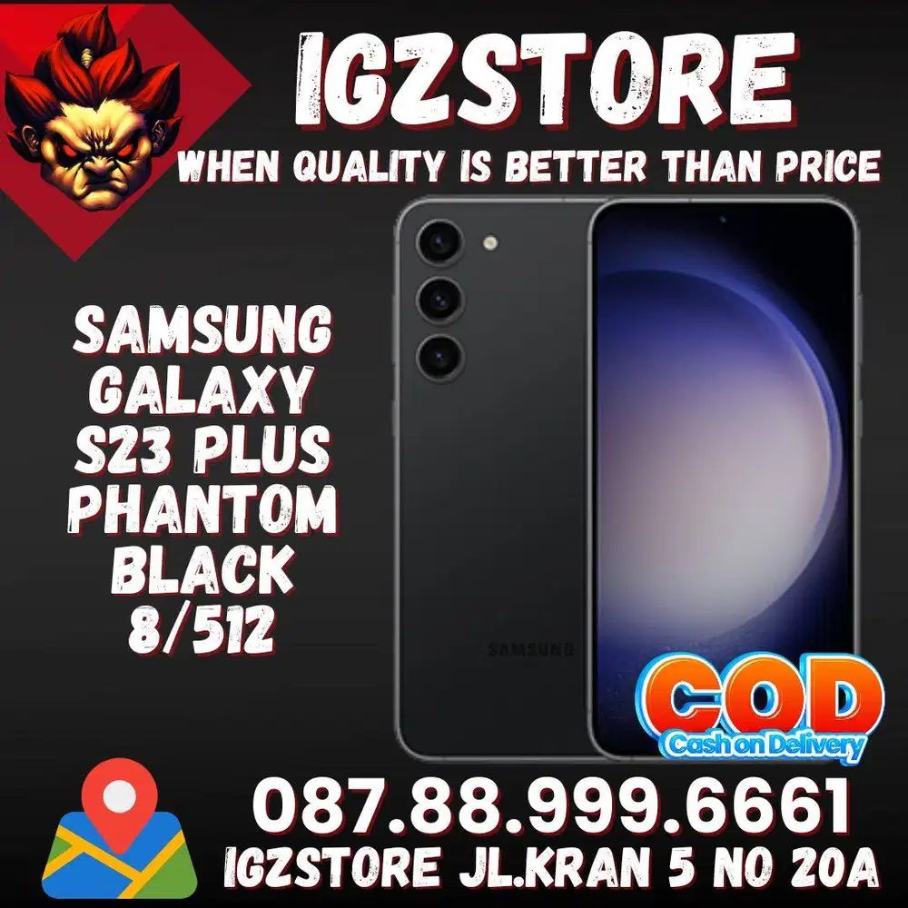 Samsung S23 Plus 8/512 Phantom Black SEIN Fullset Super Mulus No Minus