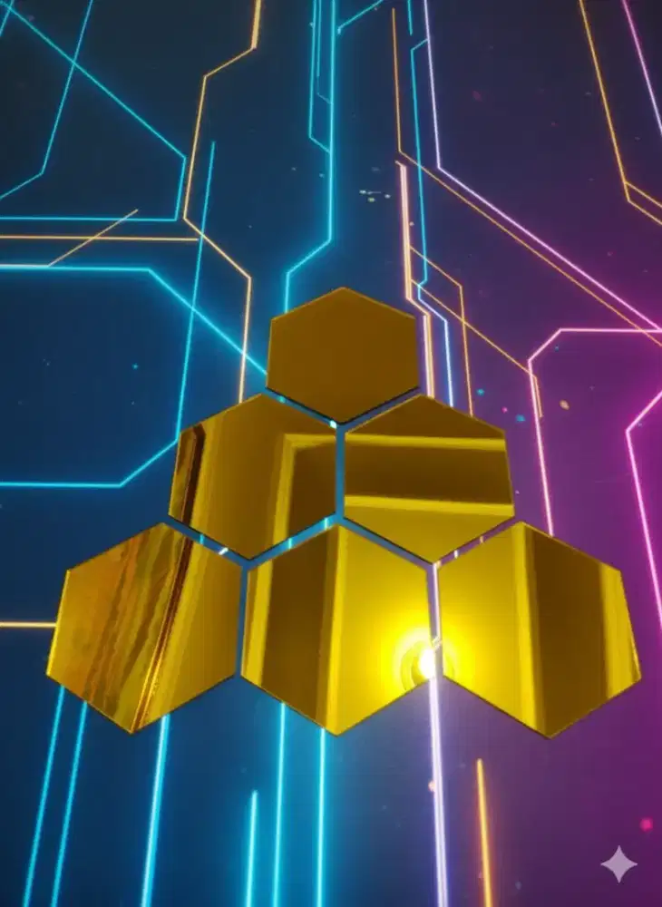 Cermin acyrlic mirror hexagonal