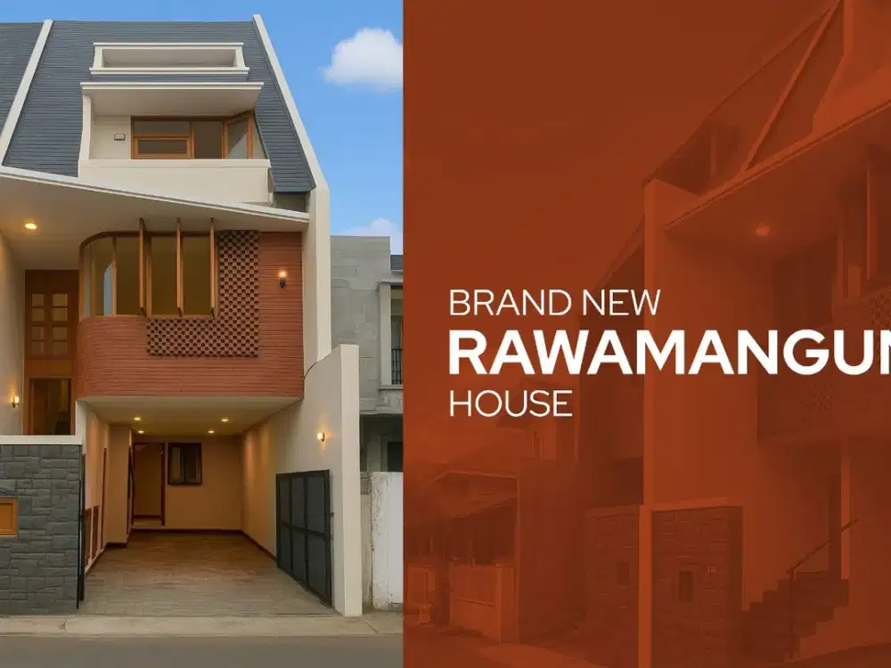 Rumah Rawamangun Dijual. Dlm Komplek, Unit Baru. NEGO sd DEAL