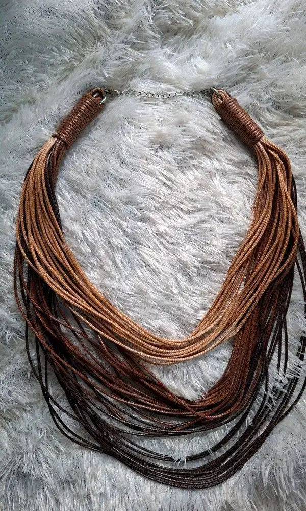 Kalung Tali Statemen Multilayer Vintage