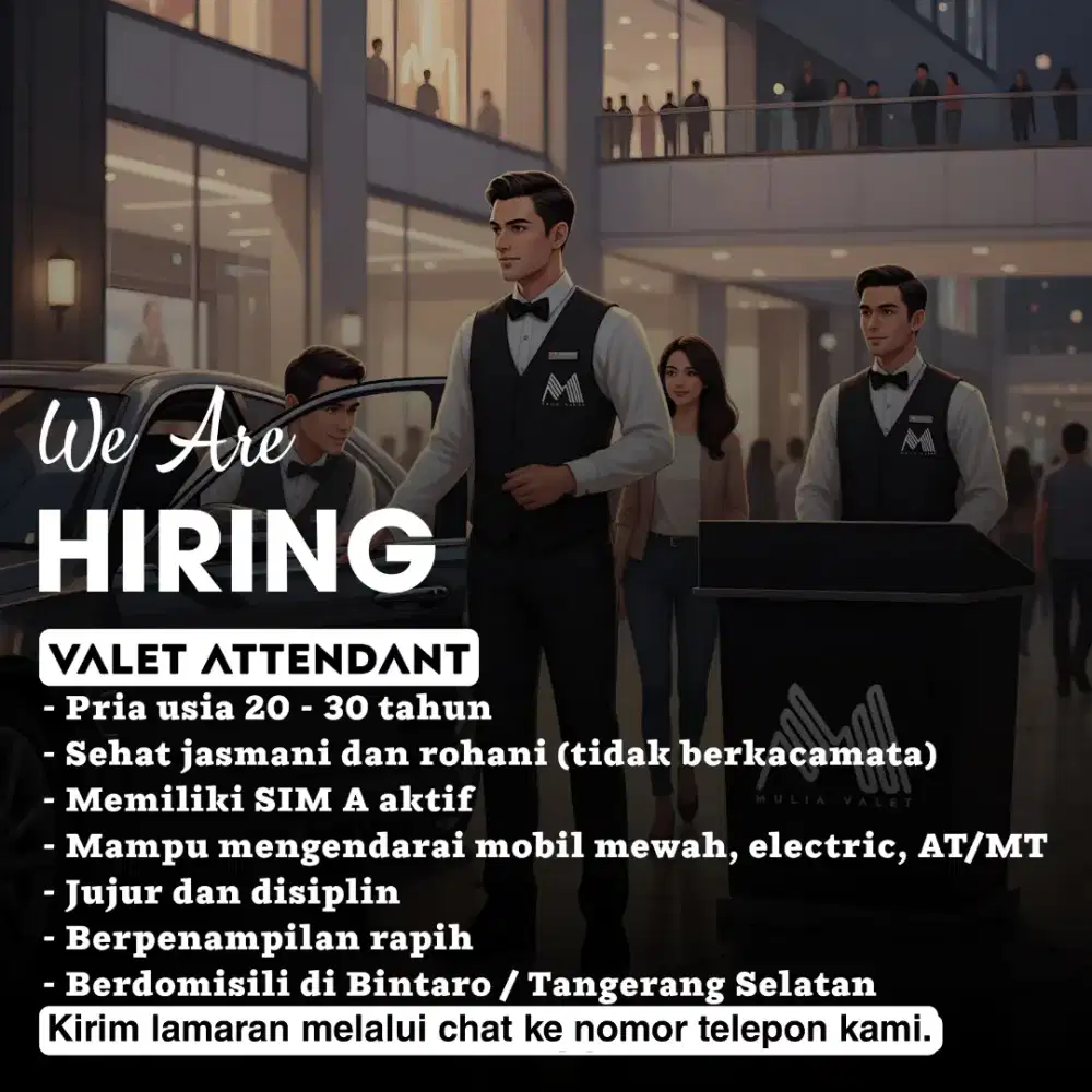Lowongan Petugas Valet