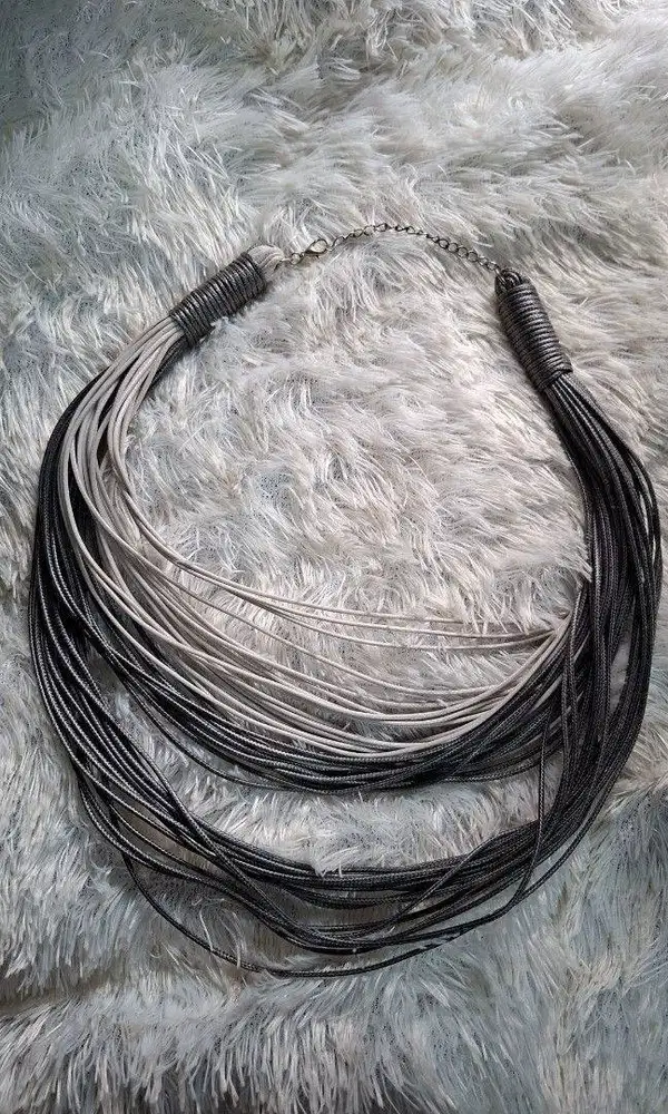 Kalung Tali Statemen Multilayer Vintage