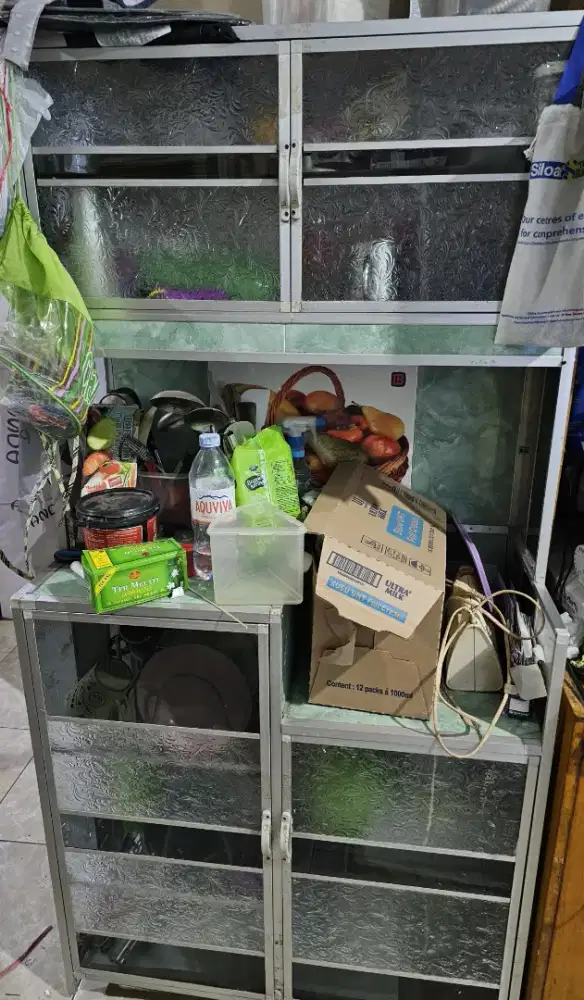 Rak piring kaca alumunium