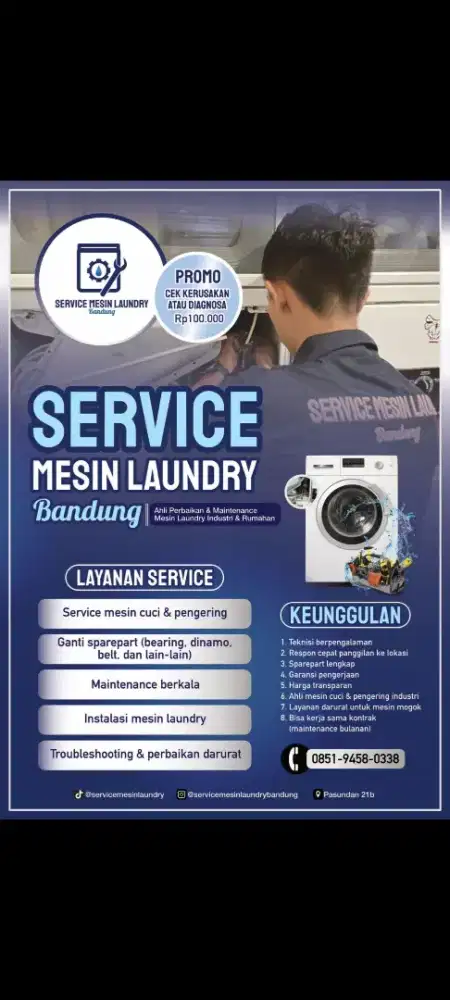 Service Mesin Cuci dan Dryer Bandung dan sekitarnya