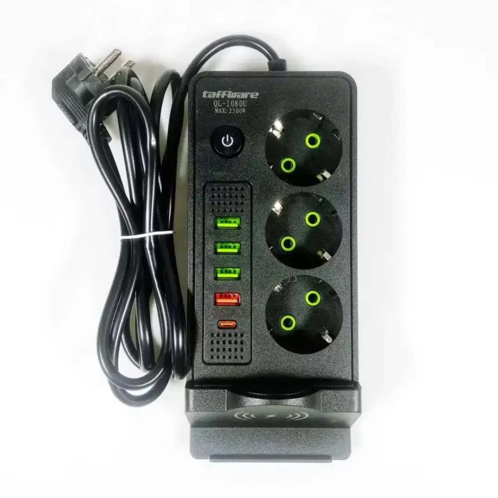 Taffware Stop Kontak USB Type C EU Plug Wireless Charging 2500W
