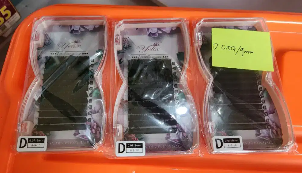 YELIX PREMIUM BULU MATA HITAM PEKAT, BULU MAT,A EYELASH, DOO7/9mm