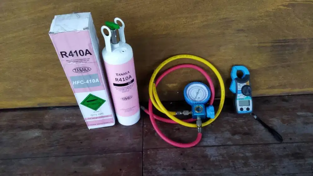 PAKET ALAT ISI GAS PREON AC RUMAH R410 LENGKAP TANAKA R410A + MANIFOLD