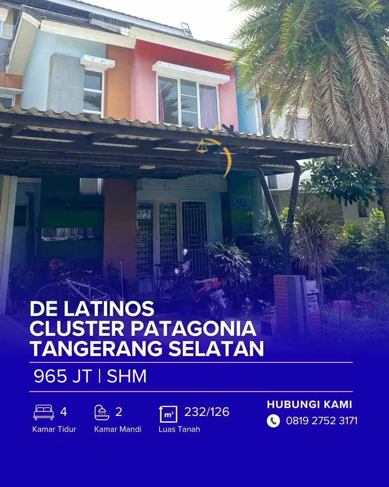 DI JUAL RUMAH CESSIE (DE LATINOS CLUSTER PANTAGONIA)