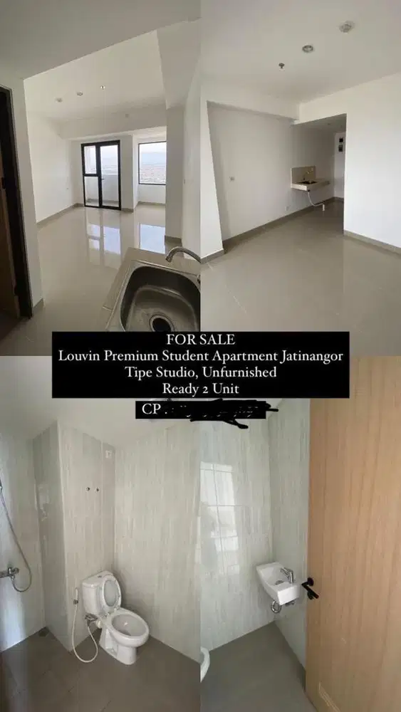 DIJUAL MURAH apartemen louvin type studio ada 2 unit