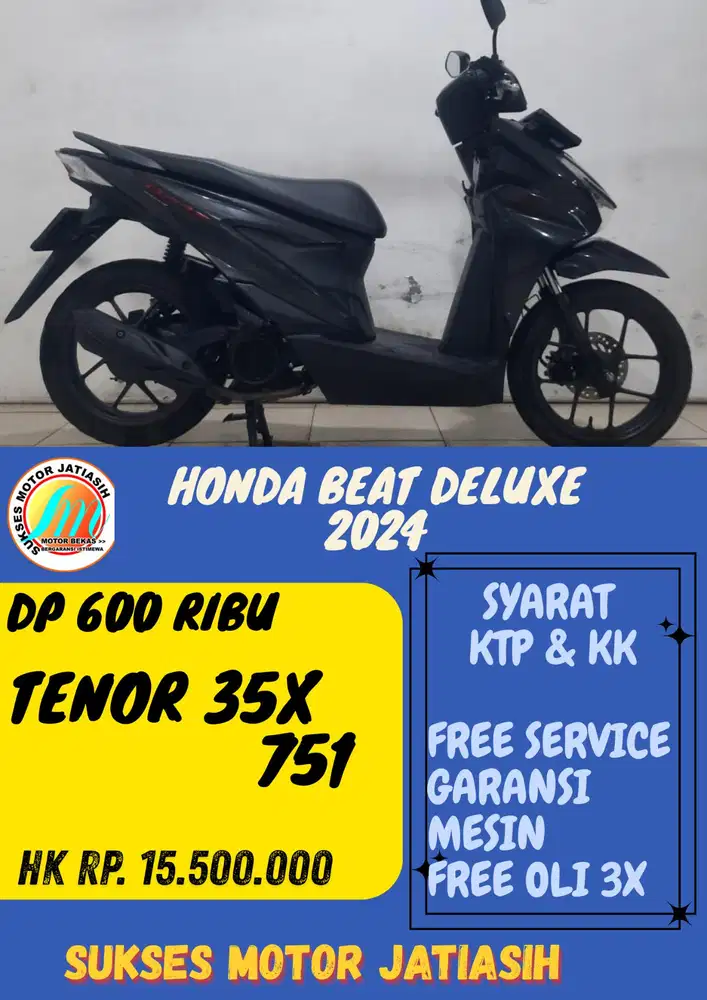 DP MURAH HONDA BEAT DELUXE 2024 DP 600 RIBU BISA CASH/KREDIT