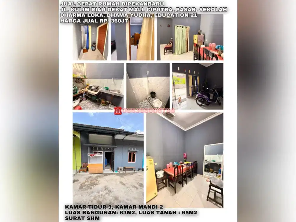 Jual cepat rumah Jl. Kulim dekat Mall Ciputra