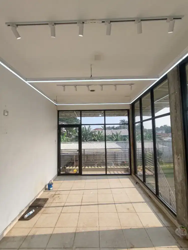 Jasa tukang kaca partisi gypsum jendela aluminium