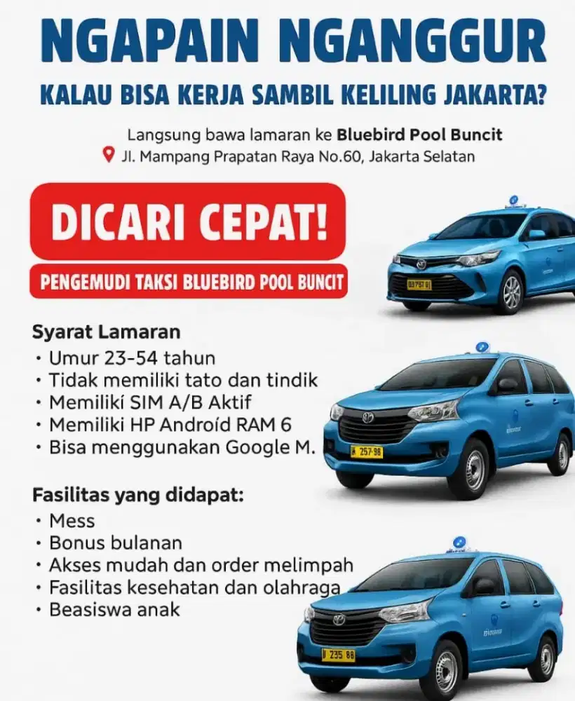 Lowongan Driver Taksi Online Eksekutif