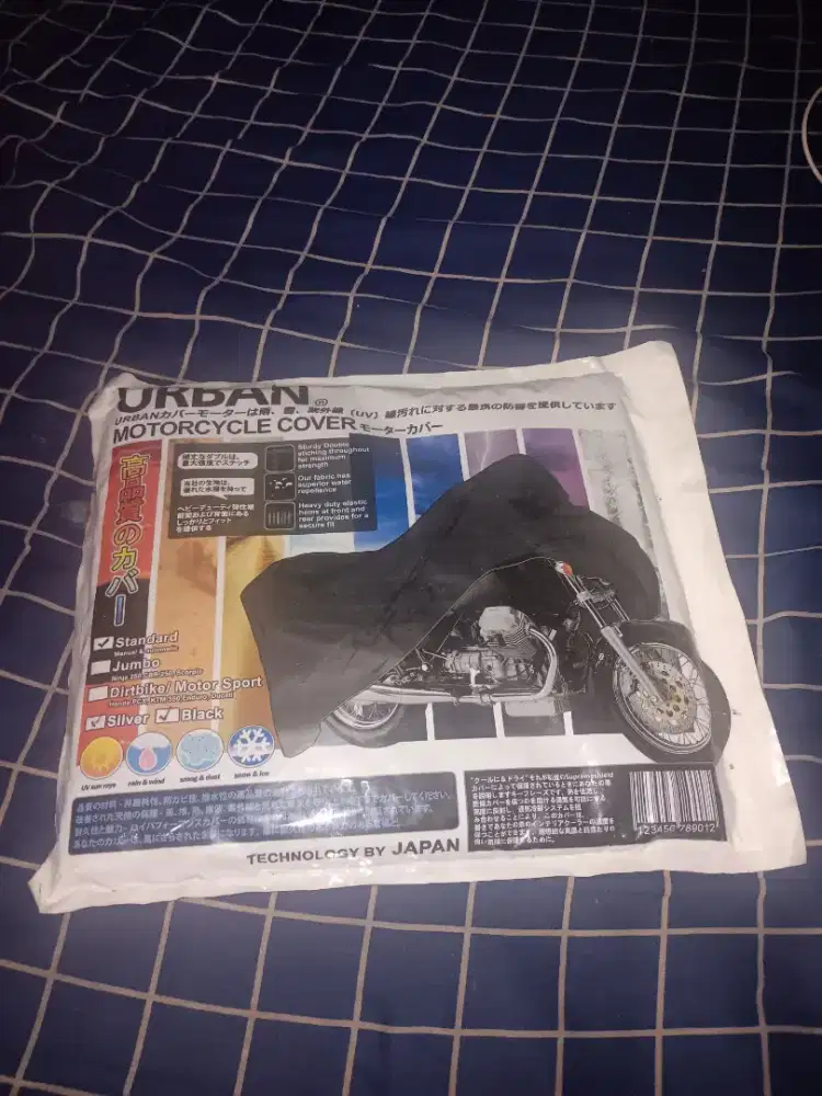 Sarung motor belum dipakai sama sekali