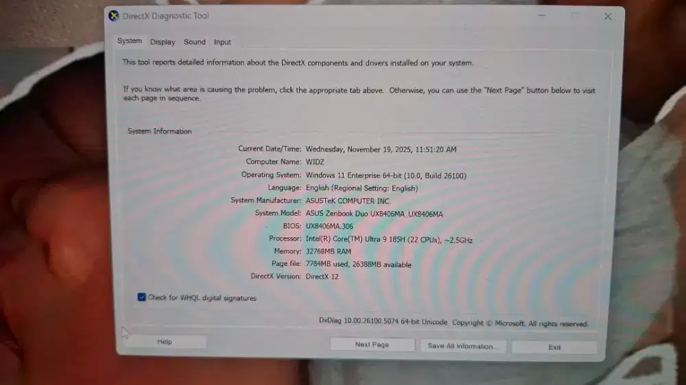 ASUS ZENBOOK DUO UX8406MA