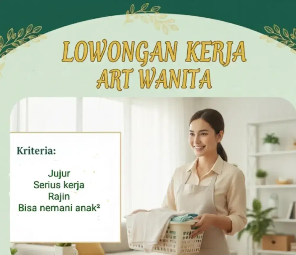 Lowongan kerja ART / Pembantu Rumah