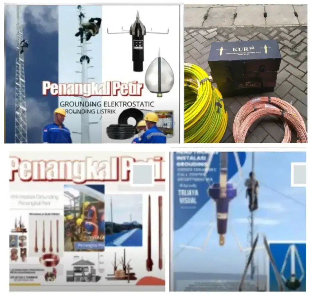 Teknisi ahli jasa pasang penangkal petir dan grounding mesin bandung