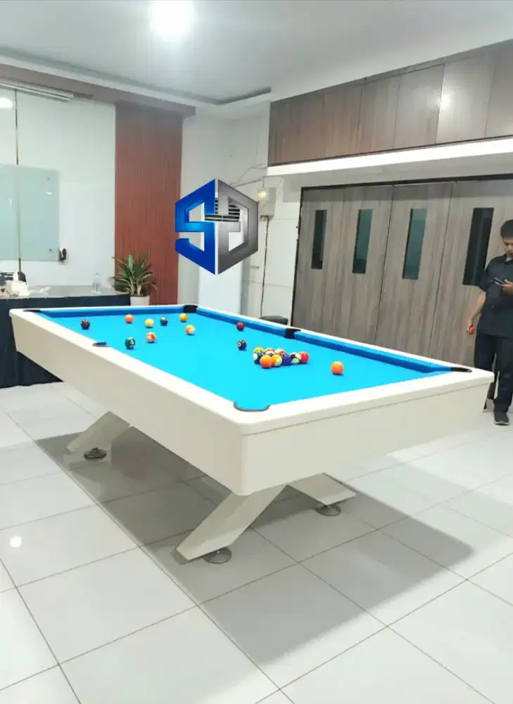 Meja billiard 7 8feet estetik elegant full set perlengkapan bermain