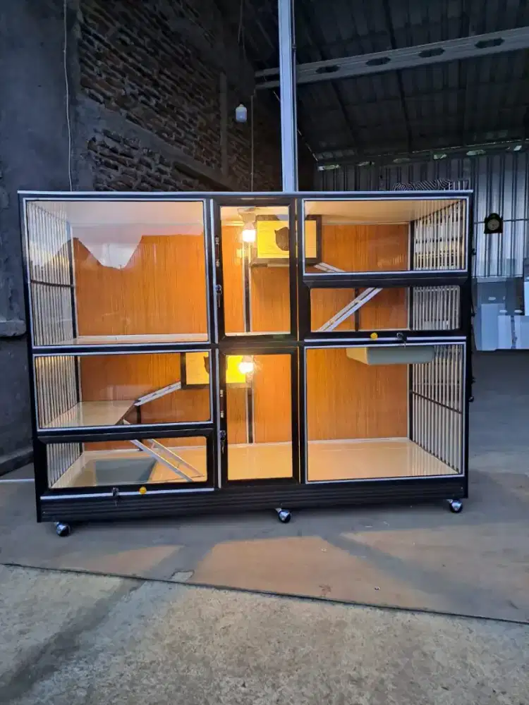 Jual kandang kucing alumunium pintu 2