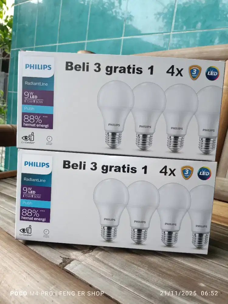 Lampu LED Philips 9watt ( Bayar di Tempat )