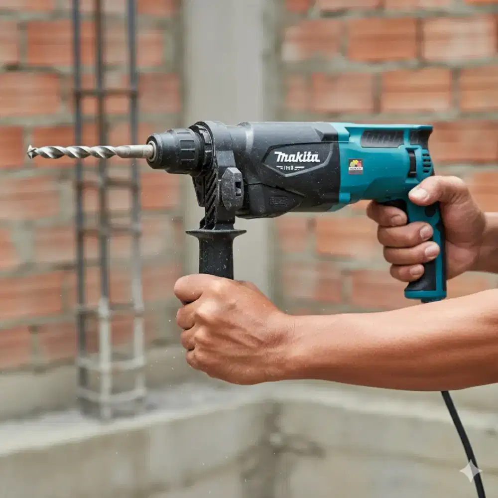 Bor Drill Makita 2 fungsi Hammer 710 Watt skala proyek bangunan