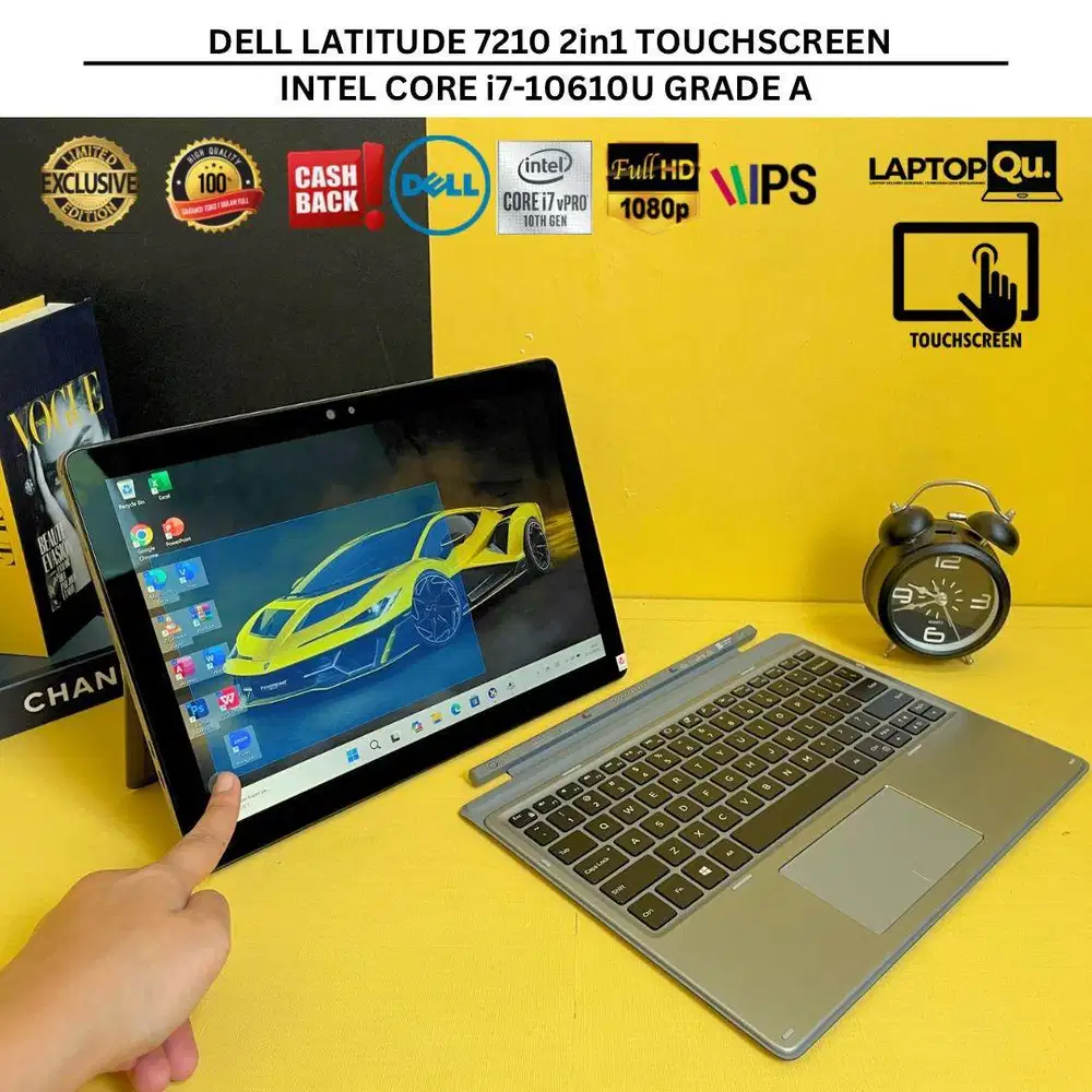 DELL LATITUDE 7210 2IN1 i7 GEN 10/RAM 16GB/SSD 512GB/TOUCHSCRN/GRADE A