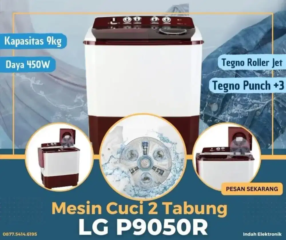 LG P9050R Mesin cuci 2 Tabung