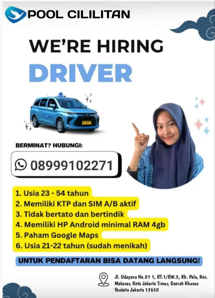 Dibutuhkan cepat Driver
