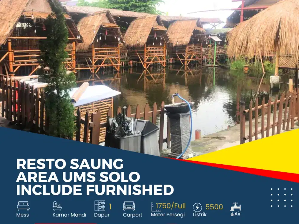 Disewakan Resto Saung Area UMS Solo