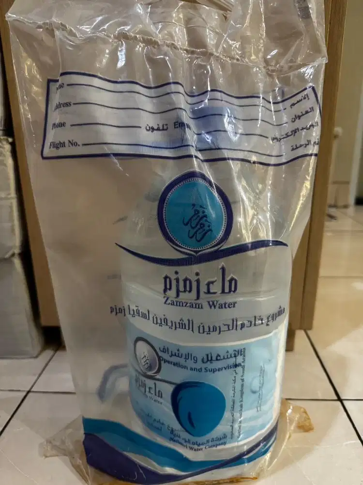 Jual Air Zamzam asli Mekkah - Kemasan Higienis siap minum