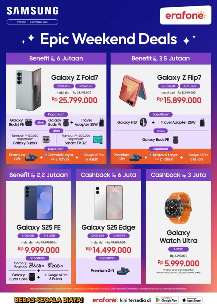 Promo Weekend Samsung S25 FE bisa Cash / Credit