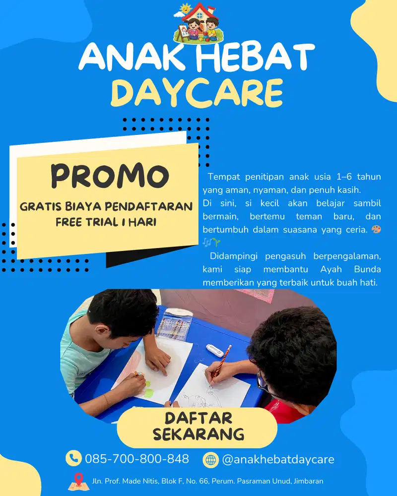 Tempat Penitipan Anak Daycare Pengasuh Balita di Jimbaran Unud Poltek