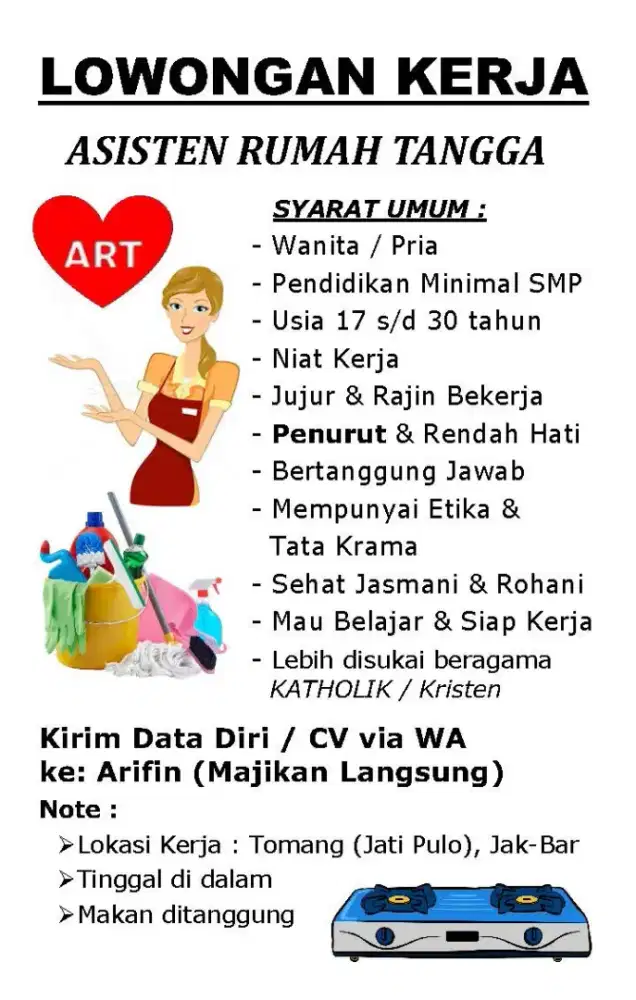 LoKer Asisten Rumah Tangga