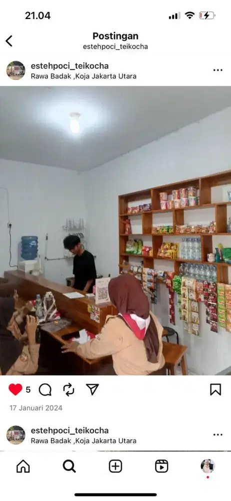 Meja Warkop , rak indomie , 5bangku