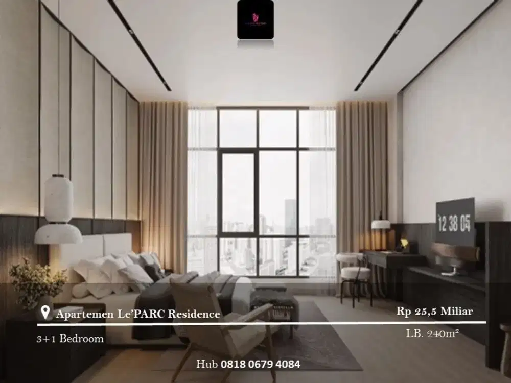 Dijual Apartement Le'PARC Residence Low Floor 3BR Full Furnished