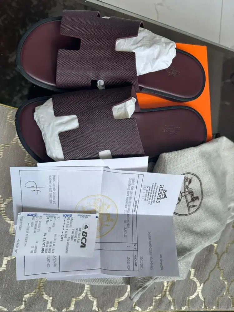 sendal hermes original size 42