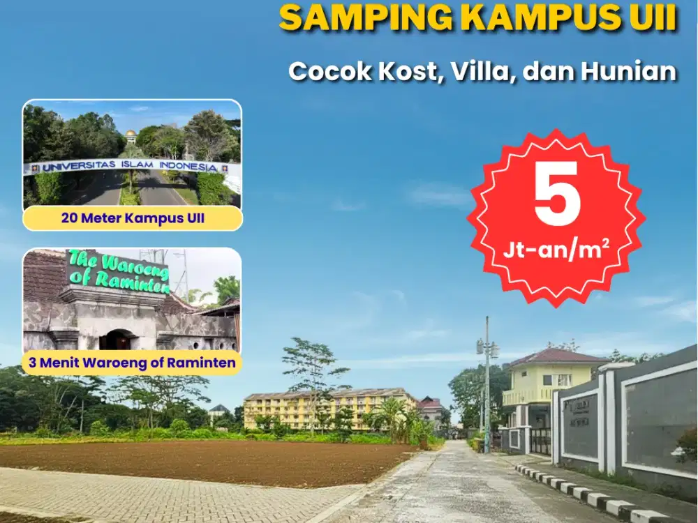 Tanah Jogja Nempel Kampus UII, View Sawah dan Merapi