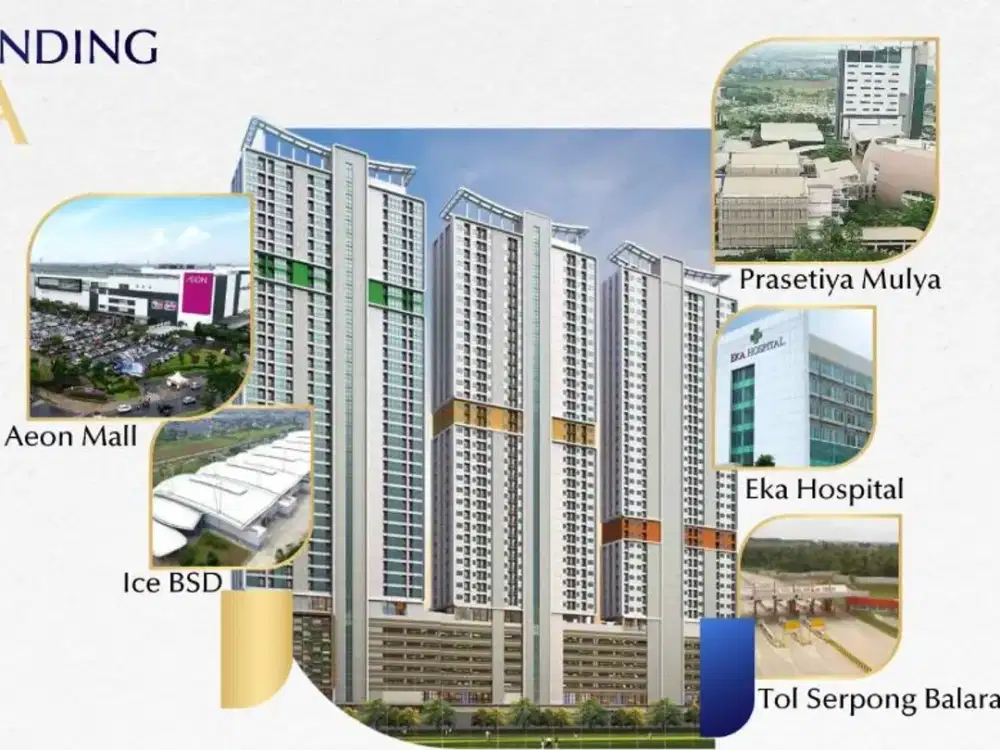 DIJUAL UNIT GANDENG STUDIO APARTEMEN B RESIDENCE BSD