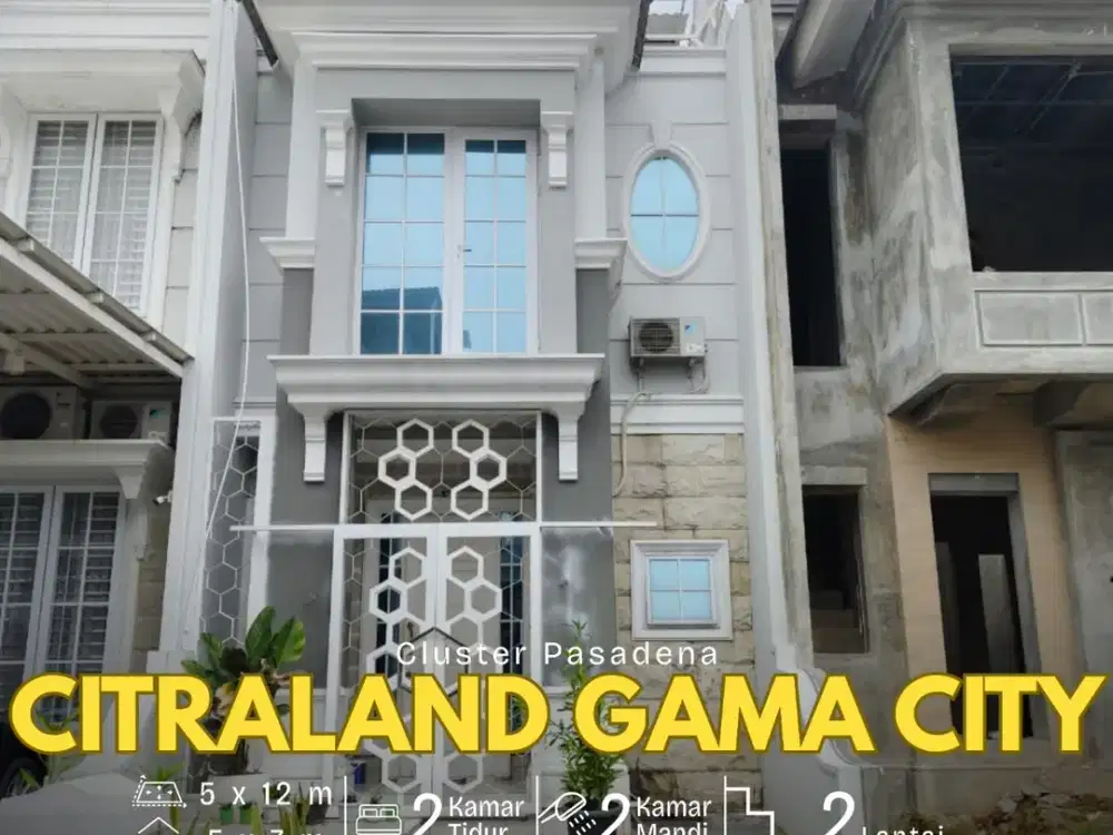 JUAL CEPAT/B.U Rumah Baru Renov di Komplek Citraland Gama City - Medan Cluster Pasadena