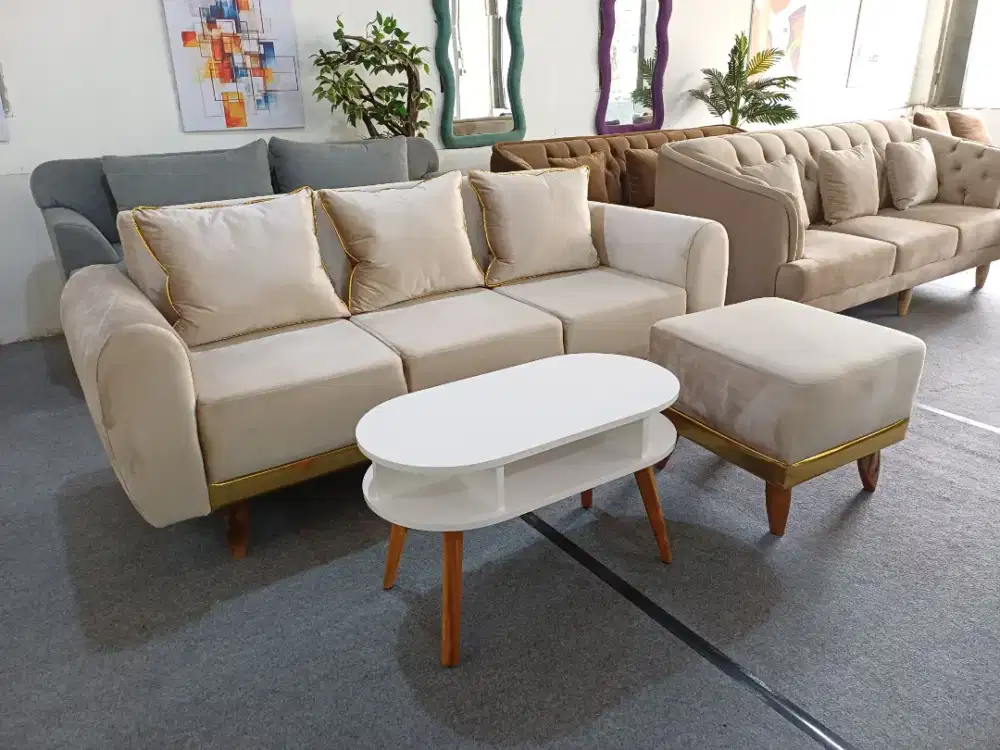 Sofa set retro + meja. Free antar jogja