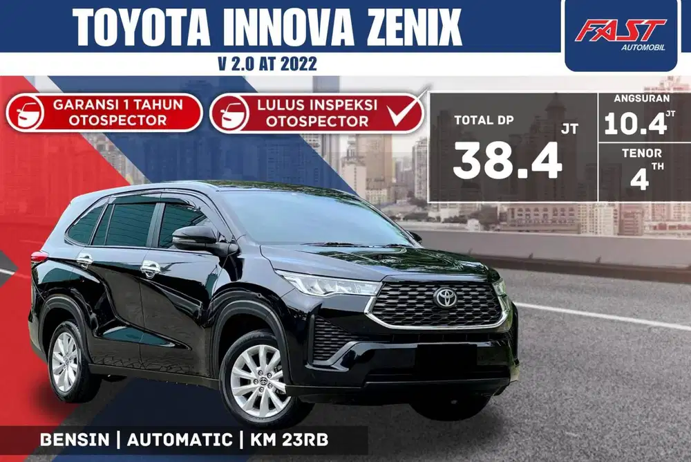 TOYOTA INNOVA ZENIX V 2022 2.0 AT LOW KM.23RB & PAJAK PANJANG #F4ST