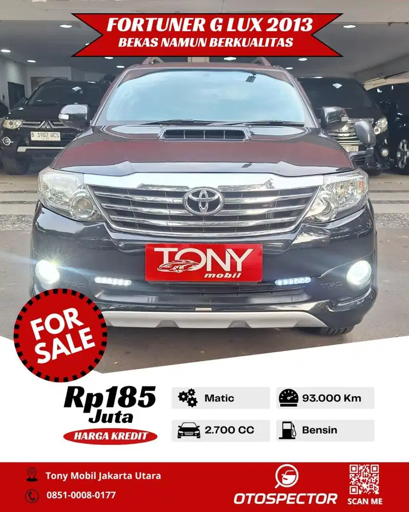 Toyota Fortuner 2.7 G Lux TRD AT 2013 Hitam