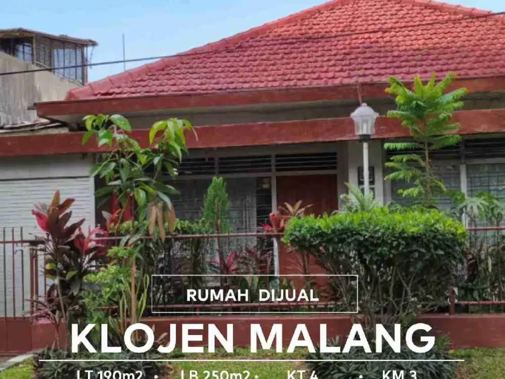 Rumah Luas Dengan Nuansa Pedesaan Di Klojen Malang