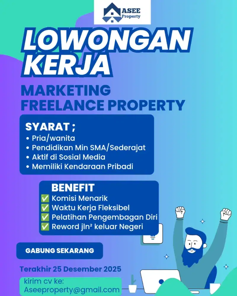 Loker Marketing Property Free Lance Area Makassar dan Sekitarnya