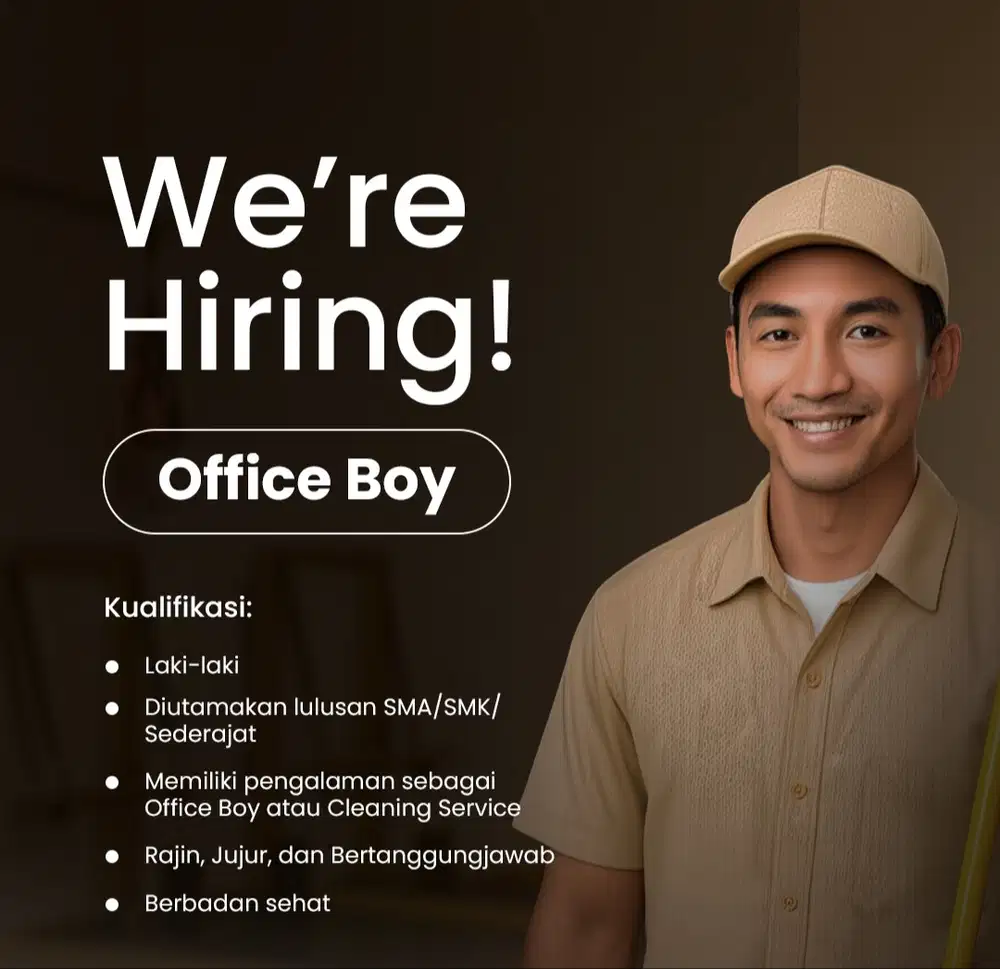 Lowongan Kerja Office Boy Cleaning Service