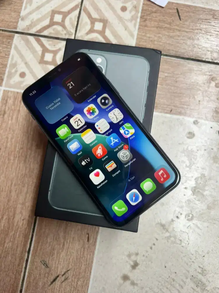 jual cepat iphone 11 pro 256gb fullset Hb94% beacukai setara ibox