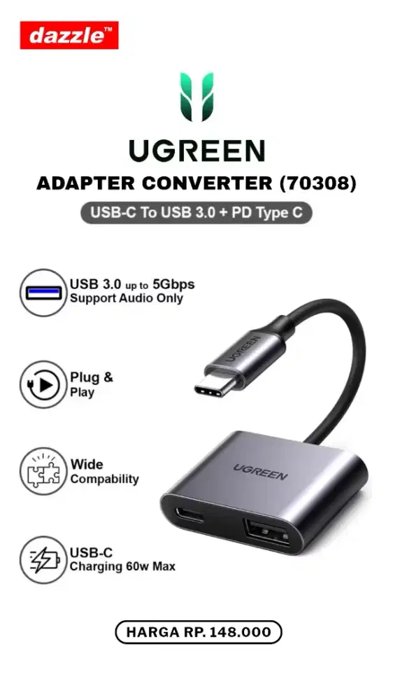 UGREEN OTG CONVERTER TYPE C (70308)