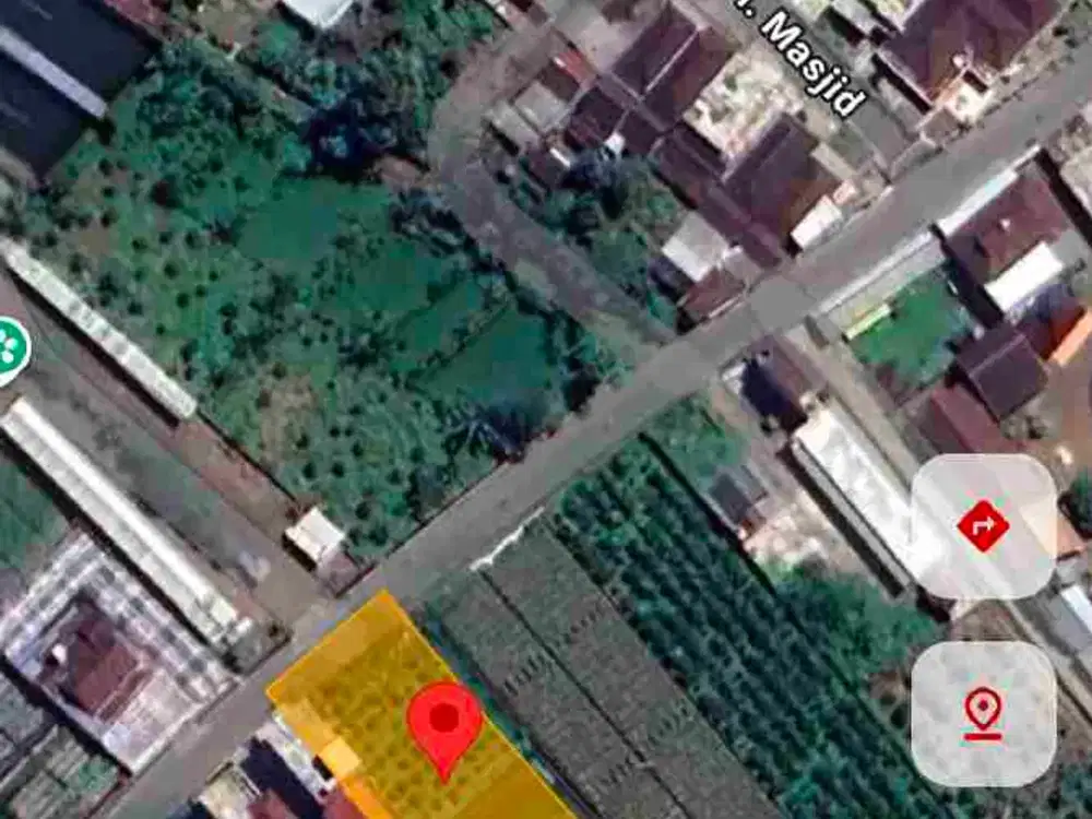 TANAH PINGGIR JALAN LUAS 525 METER